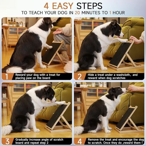 Dog Scratch Pad for Nails, WHDPETS Nail File Scratch Board for Dogs Paw, Anxiety Free Nail Care, Alternative to Dog Nail Clippers, 3 Adjustable Angle in Kuwait