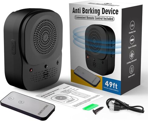 2024 أجهزة مكافحة النباح، أجهزة التحكم في النباح مع 4 مستويات حساسية وتردد قابلة للتعديل، جهاز إيقاف نباح نطاق 50 قدم، رادع النباح الصوتي داخلي وخارجي، كاتم صوت إيقاف النباح in Kuwait