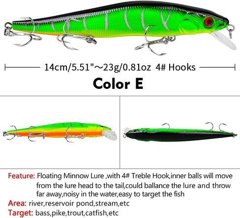 كيكيتوي طُعم صيد السمك في المياه المالحة على الشاطئ مع ثلاثة خطافات ثلاثية الشقوق من 5 قطع 14 سم 25 مل in Kuwait