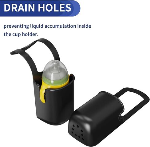 Silicone Drink Holder for Stroller, Universal Cup Holder for Bike, Wheelchair, Walker, Scooter, Baby Bottle Holder (Gray) in Kuwait