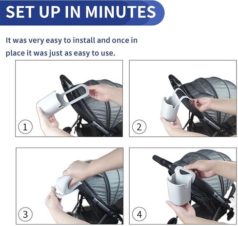 Silicone Drink Holder for Stroller, Universal Cup Holder for Bike, Wheelchair, Walker, Scooter, Baby Bottle Holder (Gray) in Kuwait