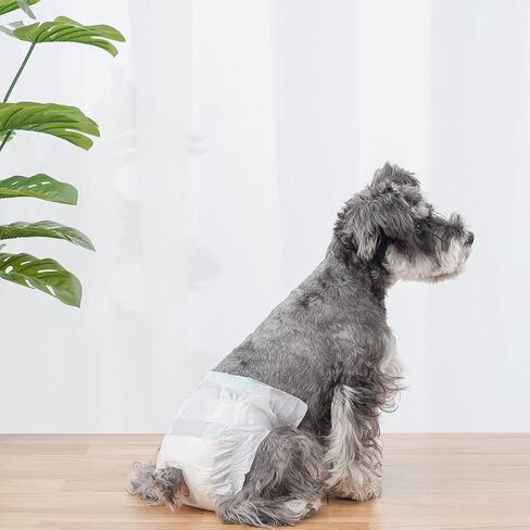 Dog Diapers Female, 30 PCS Disposable Dog Diapers for Different Sized Dogs, Absorbent with Wetness Indicator (M) in Kuwait