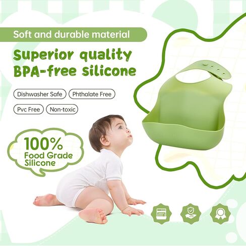 BABYKIDSMAMA Baby Led Weaning Supplies – 10-Pcs Silicone Baby Feeding Set – Self-Feeding Supplies Set with Suction Bowl and Plate, Spoon, Fork, Sippy Cup, Bib – BPA-Free Toddler Plates and Bowls Set in Saudi Arabia