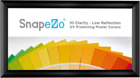 إطار ملصق SnapeZo مقاس 24 × 36 بوصة، هيكل ألومنيوم أسود مقاس 1 بوصة، إطار كبس للتحميل الأمامي، تثبيت على الحائط، سلسلة أنيقة in Kuwait