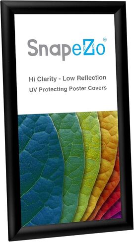 إطار ملصق SnapeZo مقاس 24 × 36 بوصة، هيكل ألومنيوم أسود مقاس 1 بوصة، إطار كبس للتحميل الأمامي، تثبيت على الحائط، سلسلة أنيقة in Kuwait