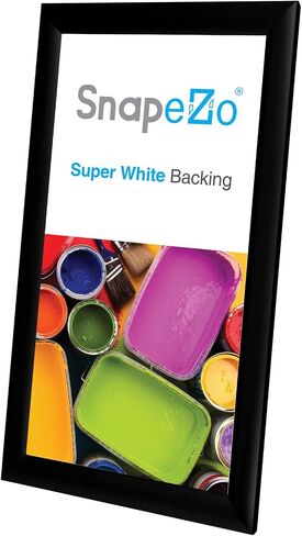 إطار ملصق SnapeZo مقاس 24 × 36 بوصة، هيكل ألومنيوم أسود مقاس 1 بوصة، إطار كبس للتحميل الأمامي، تثبيت على الحائط، سلسلة أنيقة in Kuwait