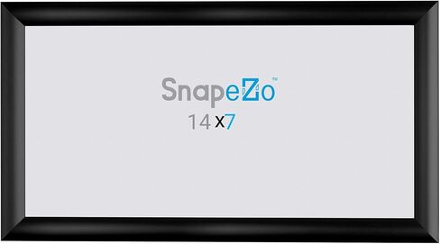 إطار ملصق SnapeZo مقاس 24 × 36 بوصة، هيكل ألومنيوم أسود مقاس 1 بوصة، إطار كبس للتحميل الأمامي، تثبيت على الحائط، سلسلة أنيقة in Kuwait