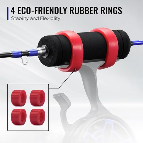 صنارة صيد الجليد Piscifun ICE Focus، صنارة صيد الجليد من التيتانيوم الربيعي، 26 بوصة UL/32 L، صنارة ثلج عالية الحساسية مع 4 قطع حلقات مطاطية صديقة للبيئة، صنارة صيد ثلج خفيفة الوزن، أزرق in Kuwait