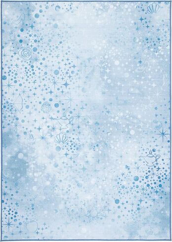 SAFAVIEH Disney Princess Collection Machine Washable Slip Resistant 3' 3" x 5' 3" Light Blue/Blue Iconic Kids Bedroom Nursery Playroom Area Rug in Saudi Arabia