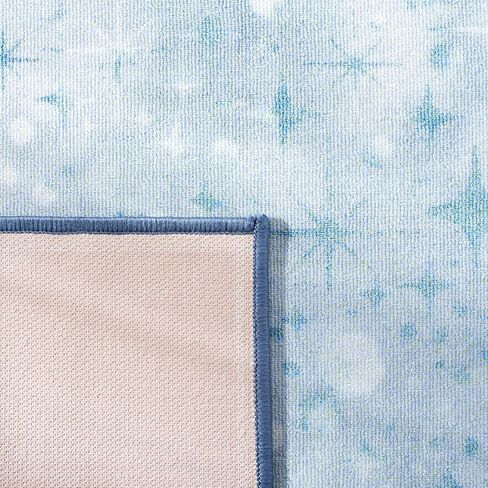 SAFAVIEH Disney Princess Collection Machine Washable Slip Resistant 3' 3" x 5' 3" Light Blue/Blue Iconic Kids Bedroom Nursery Playroom Area Rug in Saudi Arabia
