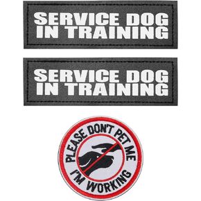 رقعات Do Not Pet، قطعتان من رقعات الكلاب العاكسة من Coolrunner وقطعة واحدة مطرزة من رقعات Don't Pet Me Dog مع خطاف للكلاب الكبيرة (6.3 × 2 بوصة) in Kuwait