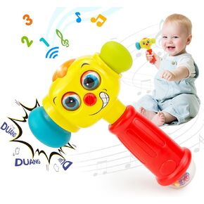 HOLA Toys for 1 Year Old Boy Birthday Gift - Hammer Baby Toys 12-18 Months, Musical 1 Year Old Toys with Light Flashing, Toys for 1 + Year Old Boy Toddlers Toys Age 1-2 Baby Toys Easter Stuffers