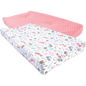 Hudson Baby Unisex Baby Cotton Changing Pad Cover, Heather Light Blue Cloud, One Size in Saudi Arabia