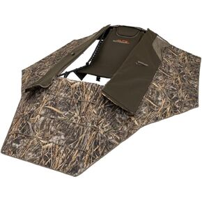 ALPS OutdoorZ Zero-Gravity Layout Blind - Advanced Hunting Blind, with Flared Fabric, Heavy-Duty Stakes, Padded Seat & Headrest, Gear Pockets, and Backpack Straps