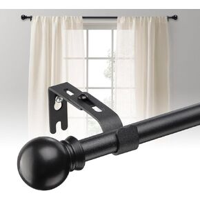 BsBsBest Curtain Rods for Windows 28 to 50 Inch 5/8 Inch Small Curtain Rods White Adjustable Renter Friendly Curtain Rod for Bedroom Windows Drapery Rods With Brackets