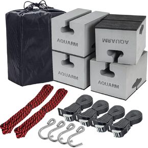 AQUARM Deluxe Canoe Foam Blocks for Roof Universal Canoe Carrier Kit Soft Canoe Pads Car Top Roof Racks Foam Pads with Tie-Downs, 6 inch in Kuwait