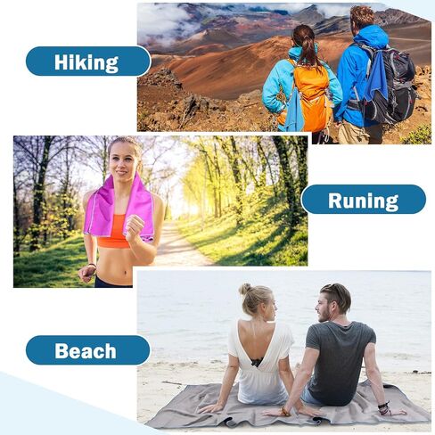 Oudain 4 Sets Quick Dry Towels 8 Pcs Drying Towels 2 Sizes Microfiber Travel Towel for Camping Beach Hiking Yoga Swim Camping Gym and Travel, with Mesh Bag in Saudi Arabia