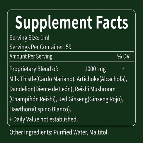 قطرات التخلص من سموم الكبد من عشبة الحليب والشوك، وكاردو ماريانو للبنجر غراسو، ودينتي دي ليون، والكاتشوفا لبخار البيزو. سائل مستخلص عشبي طبيعي لتنظيف الكبد من السموم وإصلاحه.4 أونصة in Kuwait