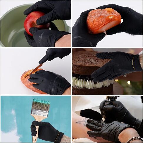 XIHIRCD Disposable Field Bandage Set, Including 25 Pairs of Black Deer Evidence Gloves, 25 Pairs of Transparent Long Field Bandage Gloves with 160 Pieces Elastic Band, Accessories and Equipment for in Saudi Arabia