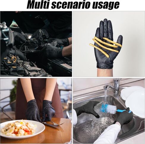 XIHIRCD Disposable Field Bandage Set, Including 25 Pairs of Black Deer Evidence Gloves, 25 Pairs of Transparent Long Field Bandage Gloves with 160 Pieces Elastic Band, Accessories and Equipment for in Saudi Arabia