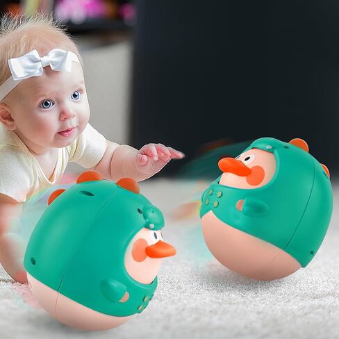 Musical Wobbler,Roly Poly Toys for Kids 6 Months+,Family Ornaments,Office Ornaments, Stress Relief Toys (Green) in Kuwait