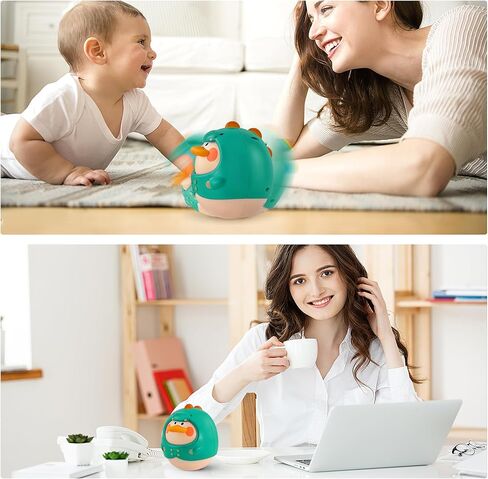 Musical Wobbler,Roly Poly Toys for Kids 6 Months+,Family Ornaments,Office Ornaments, Stress Relief Toys (Green) in Kuwait