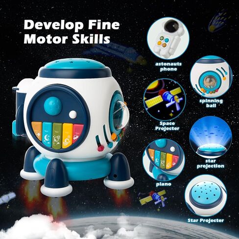 ألعاب الأطفال من عمر 6 إلى 12 شهرًا، ألعاب الأطفال التعليمية، ألعاب الموسيقى الحسية لكبسولة الفضاء التعليمية للأطفال الصغار من سن 1 إلى 3 ألعاب موسيقية للأطفال الصغار in Kuwait
