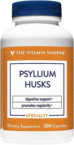 The Vitamin Shoppe Psyllium Husks – Plantago Ovata Fiber Supplement That Supports Regularity & Healthy Cholesterol, 840 mg per Serving - Gluten Free (300 Capsules) in Saudi Arabia