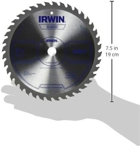 IRWIN Tools Classic Series شفرة منشار دائري سلكي من الفولاذ، 7 1/4 بوصة، 140T، .087 بوصة كيرف (11840) in Saudi Arabia