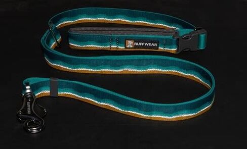 Ruffwear، مقود Crag Dog (المقود Slackline سابقًا)، مقود عاكس وقابل للتعديل يمكن حمله يدويًا أو يمكن ارتداؤه على الخصر، رمادي جرانيت in Kuwait