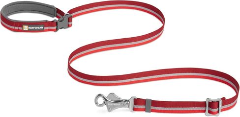Ruffwear، مقود Crag Dog (المقود Slackline سابقًا)، مقود عاكس وقابل للتعديل يمكن حمله يدويًا أو يمكن ارتداؤه على الخصر، رمادي جرانيت in Kuwait