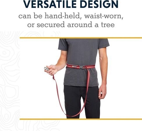 Ruffwear، مقود Crag Dog (المقود Slackline سابقًا)، مقود عاكس وقابل للتعديل يمكن حمله يدويًا أو يمكن ارتداؤه على الخصر، رمادي جرانيت in Kuwait