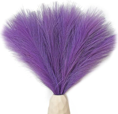 Mandy's 20pcs Orange Silk Pampas Grass Artificial Flowers 18" for Mother's Day Home Kitchen Wedding Decorations Wedding Floral Arrangement （Vase not Include） in Kuwait