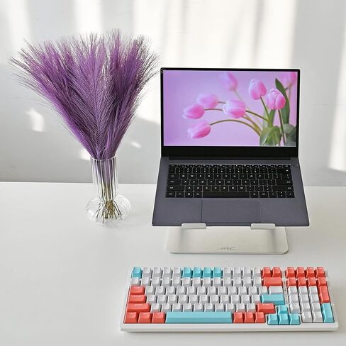 Mandy's 20pcs Orange Silk Pampas Grass Artificial Flowers 18" for Mother's Day Home Kitchen Wedding Decorations Wedding Floral Arrangement （Vase not Include） in Kuwait