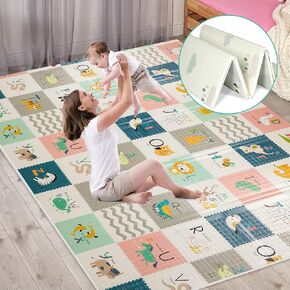 FLAGAV 79x59inch Play Mat for Baby - Extra Large, Non-Toxic, Waterproof Playmat for Indoor and Outdoor Use in Saudi Arabia