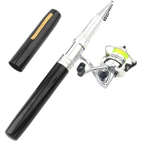 Lixada Fishing Rod Reel Combo Mini Pen Fishing Pole Kit Telescopic Fishing Rod Spinning Reel Combo Kit
