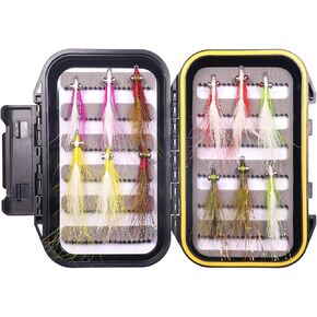 ويفريو 12 قطعة من ذباب الصيد على شكل سمكة المنوة مربوطة بخطاف من الستانلس ستيل لصيد الأسماك في المياه العذبة والملح in Kuwait