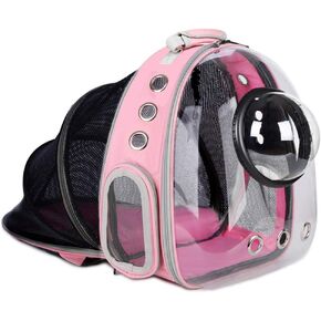 AJY Black Cat Carrier Dog Carrier Backpack, Pet Carrier Back Pack Pack for Small Medium Cat Puppy Doggie, Dog Body Carrying Bag Travel Space Capsule for Travel, Hiking, Walking & Outdoor Use