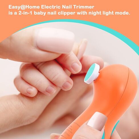 مبرد اظافر كهربائي للاطفال: مجموعة قصافات اظافر امنة ايزي@هوم - قصافة اظافر للاطفال مع 6 رؤوس تقليم وضوء LED لحديثي الولادة والاطفال والبالغين | تقليم اظافر اليدين ENT019 in Kuwait
