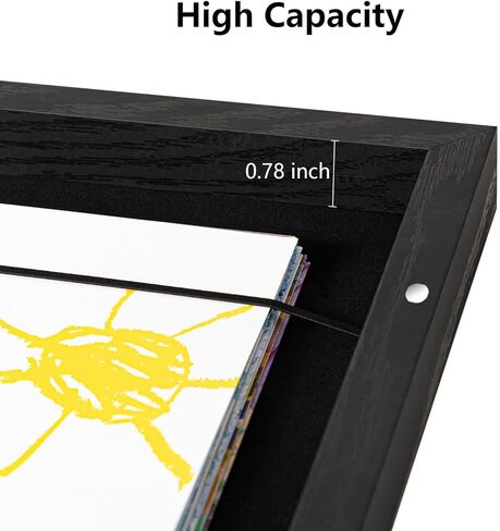 إطار فني للأطفال قابل للتغيير مقاس 10 × 12.5 من eletecpro مع زجاج عالي الدقة وسجادتين مختلفتين، إطار عمل فني للأطفال يحمل 150 ورقة من ورق A4، عرض أفقي وعمودي لفن الأطفال، أبيض in Kuwait