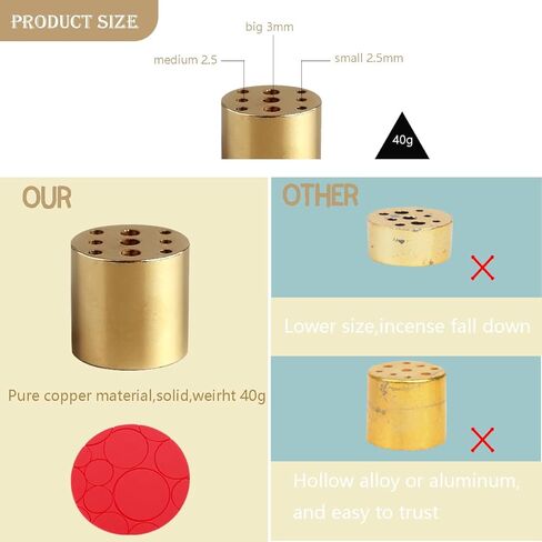 حامل بخور SIPARUI، مبخرة من الرخام الطبيعي مع 9 فتحات، مبخرة عصا البخور المصنوعة يدويًا مثالية للتأمل، والتلطيخ، والديكور، ورماد البخور سهل الإمساك (أسود) in Kuwait