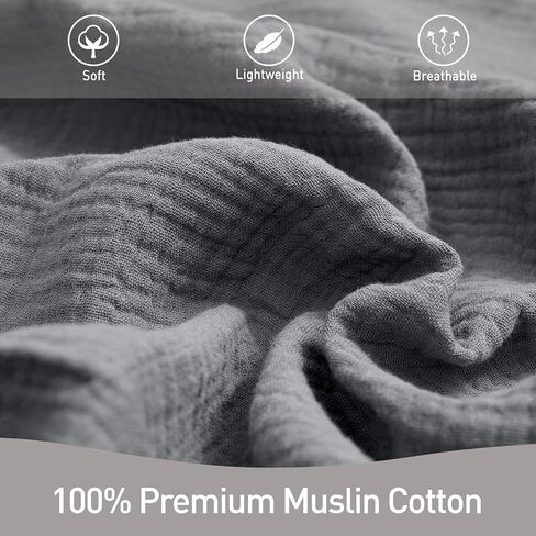 GLLQUEN BABY Muslin Swaddle Blankets for Newborn Boys, Large 40''x38'' | 3Pk, 100% cotton, ultra soft and breathable, gentle on sensitive newborn skin, Multi-use as swaddle wrap, receiving blankets in Saudi Arabia