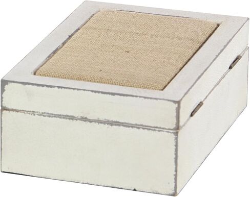 79 ديكو صندوق خشبي، 10 × 8 انش، ابيض، مجموعة من قطعتين in Kuwait
