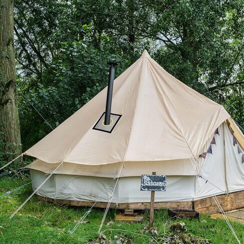 موقد التخييم للخيام الساخنة، لاما 304 موقد حرق الخشب الفولاذ المقاوم للصدأ مع أنابيب مدخنة الجدار المقاوم للصدأ للخيام والمأوى، موقد محمول في الهواء الطلق للتخييم والتدفئة والطهي in Kuwait