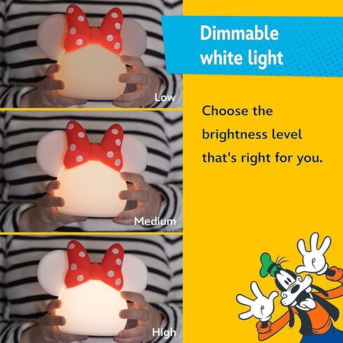 ديزني ميني ماوس التفاف الظل LED ضوء الليل، المكونات في، الغسق إلى الفجر، ديكور غرفة نوم الفتيات، المدرجة UL، مثالية للحضانة، الحمام، 13367 in Kuwait