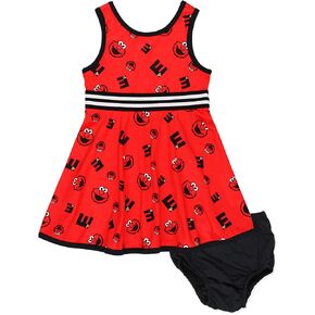 Isaac Mizrahi Loves Sesame Street Elmo Baby Toddler Fit and Flare Soft Dress in Kuwait