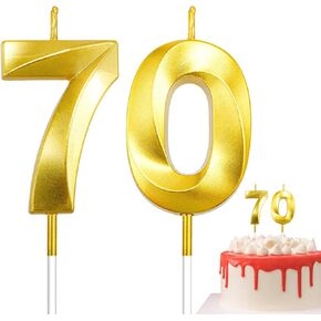 30th Birthday Candles, Number 30 Candles, Gold Birthday Candles, Happy Birthday Candles for Cake, 30th Birthday Cake Topper Decorations for 30th 3 Year Old Birthday Wedding Anniversary Supplies