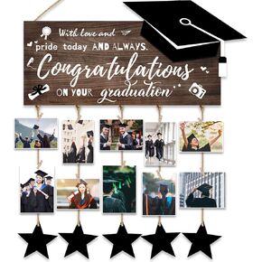 Ptyfavor 2023 هدايا التخرج لها - إطار صورة صديق التخرج عرض معلق مع سلسلة أضواء لتزيين حفلات التخرج من المدرسة الثانوية in Kuwait