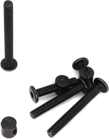 cSeao 10-Pack M6 70mm أسود المقبس غطاء مسامير برميل المكسرات مجموعة للأثاث كراسي سرير الطفل سرير الطفل in Kuwait
