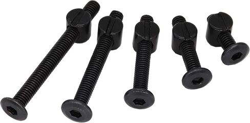cSeao 10-Pack M6 70mm أسود المقبس غطاء مسامير برميل المكسرات مجموعة للأثاث كراسي سرير الطفل سرير الطفل in Kuwait